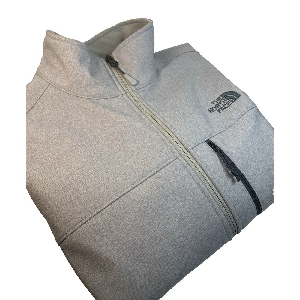 The North Face Windwall Jacket Soft Shell Fleece Lined Men's M Gray Windbreaker - Picture 2 of 16